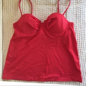 J. Crew Underwire Tankini Top - Red, Red, Red